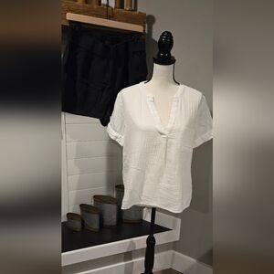 Lnwot J.Crew sleep/lounge set. White top w black bottom. Both sz M.